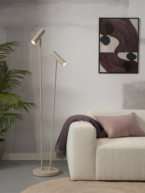 Floor lamp Havana 2-light, sand