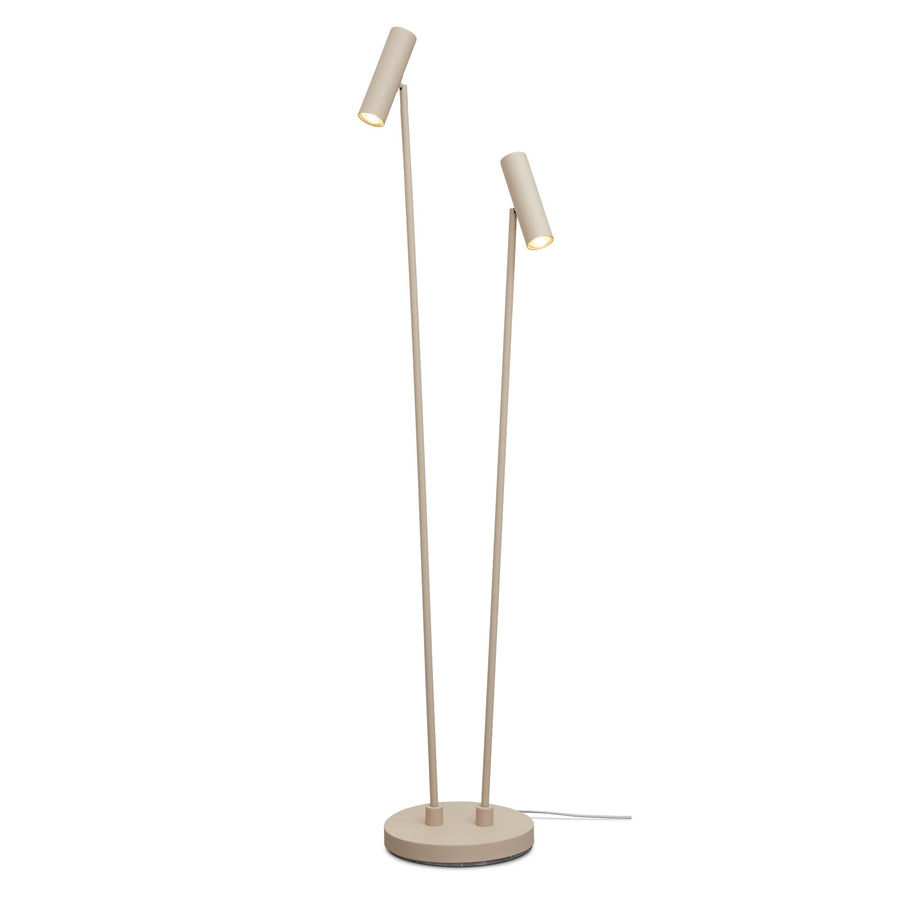 Floor lamp Havana 2-light, sand