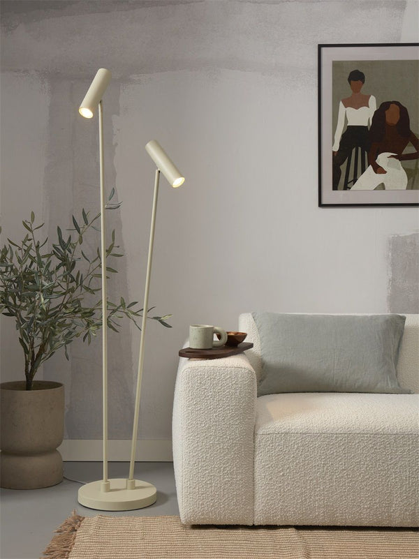 Floor lamp Havana 2-light, soft green