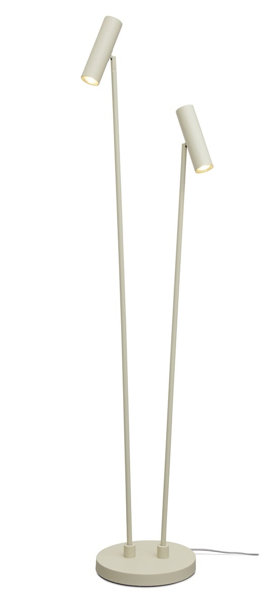 Floor lamp Havana 2-light, soft green