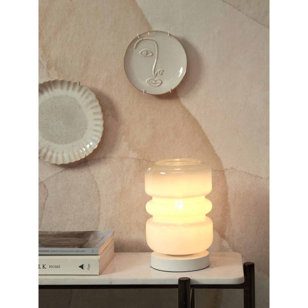 Table lamp Verona, c.gradient milk white