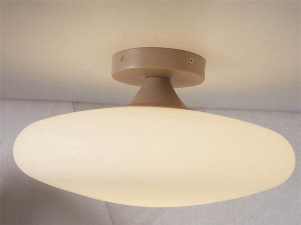 Ceiling lamp Sapporo glass white/sand, S