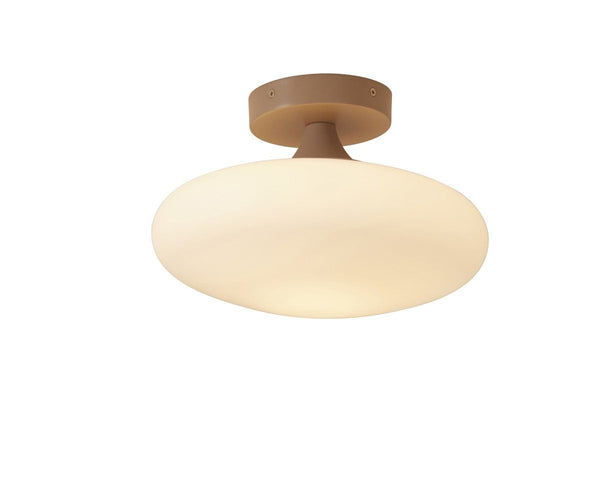 Ceiling lamp Sapporo glass white/sand, S