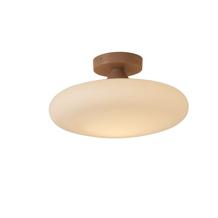 Ceiling lamp Sapporo glass white/sand, L