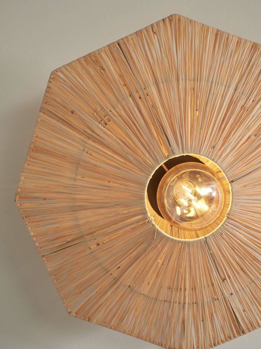 Wandlamp raffia Panama rond/octogon dia.45cm S, naturel