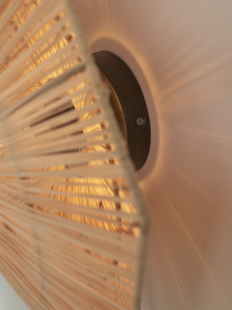 Wandlamp raffia Panama rond/octogon dia.45cm S, naturel