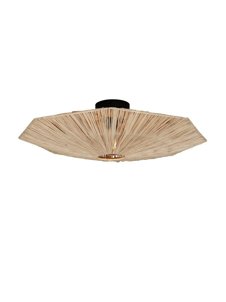 Plafonniere raffia Panama rond/octogon dia.65cm L, naturel