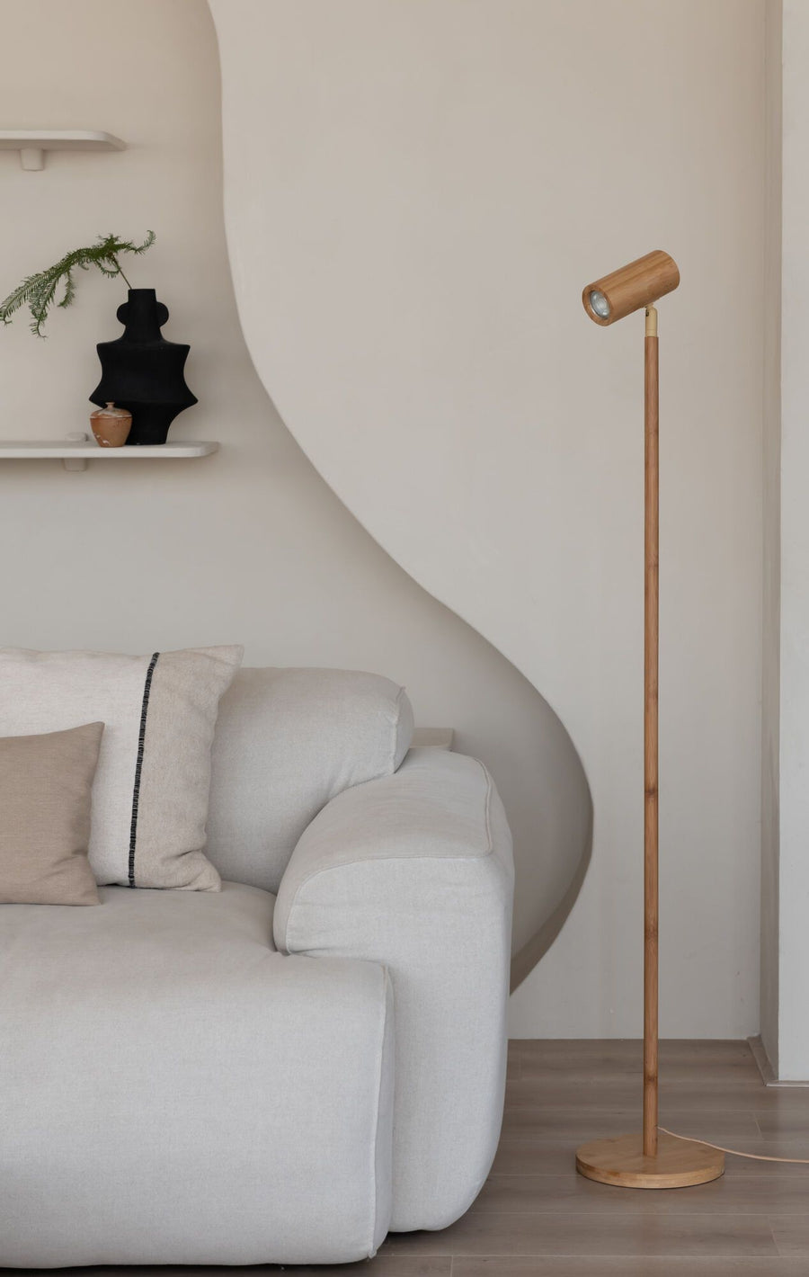Vloerlamp java bamboe h.145cm, naturel