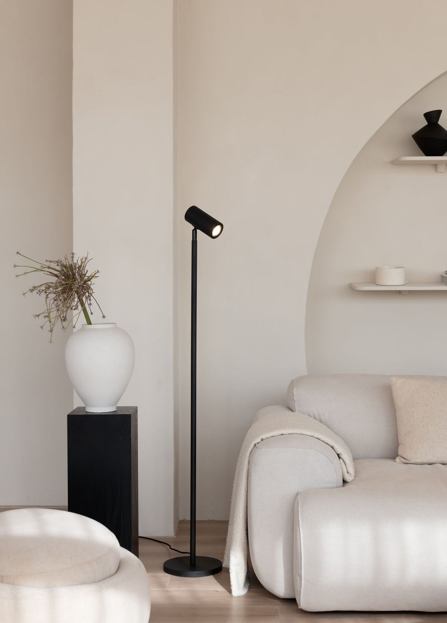 Vloerlamp java bamboe h.145cm, zwart