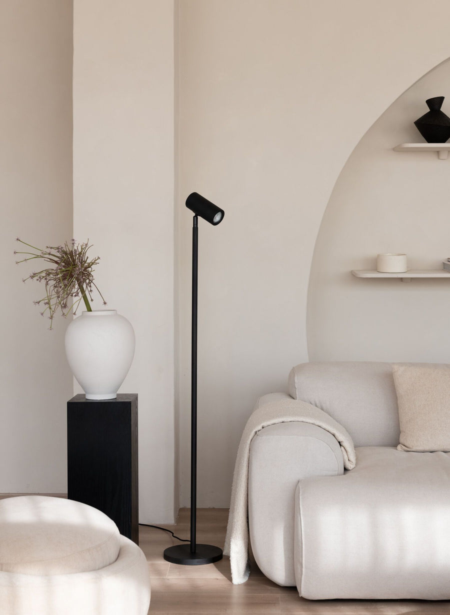 Vloerlamp java bamboe h.145cm, zwart