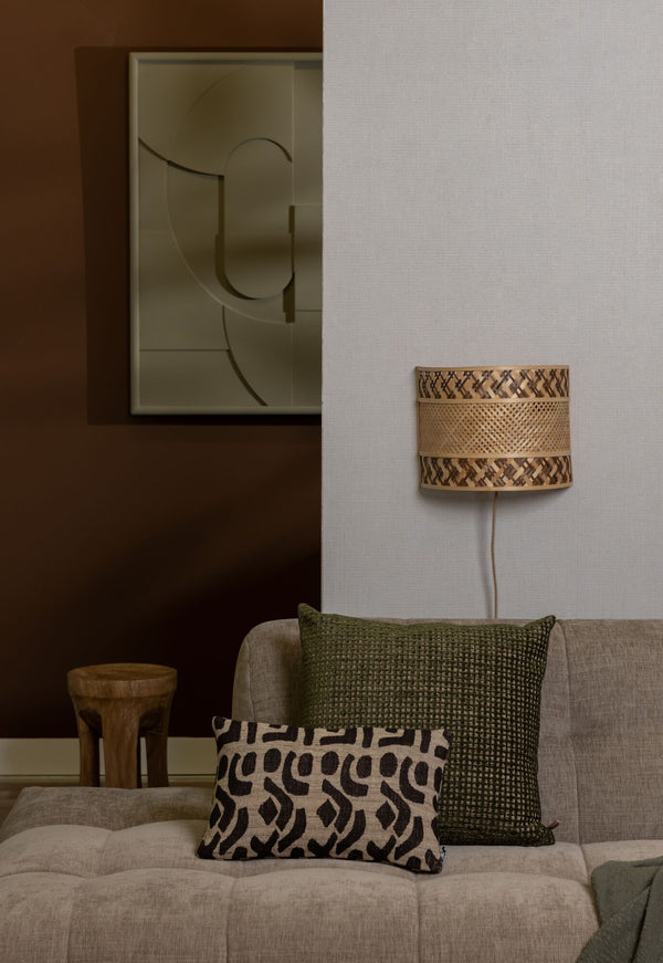 Wandlamp Langkawi bamboe/kap 32x1x6x25cm nat/br.