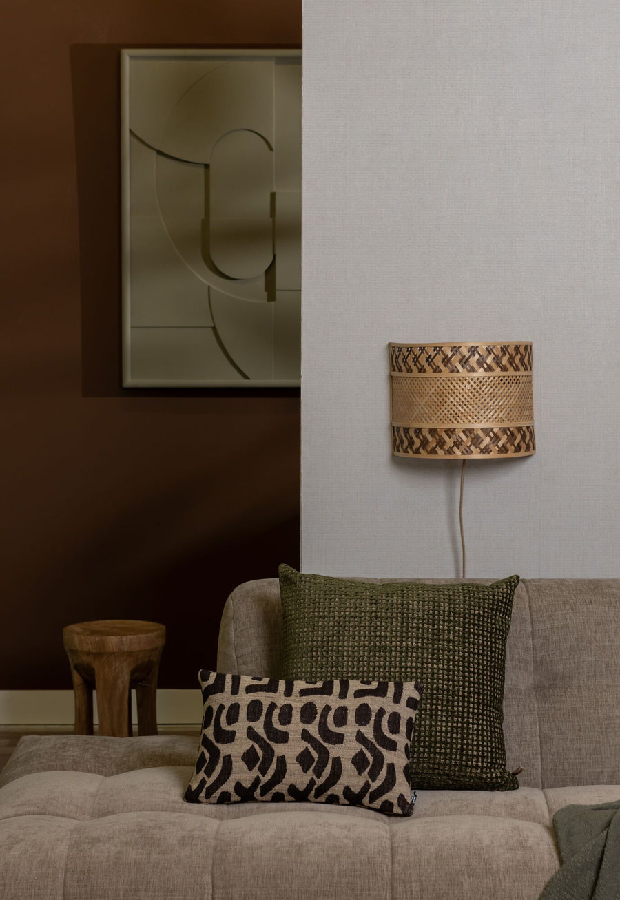 Wandlamp Langkawi bamboe/kap 32x1x6x25cm nat/br.