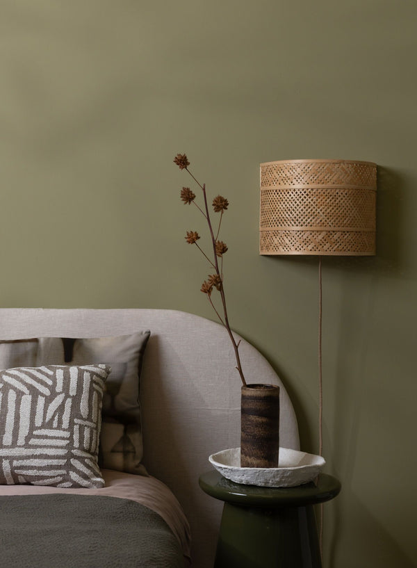 Wandlamp langkawi halfrond naturel
