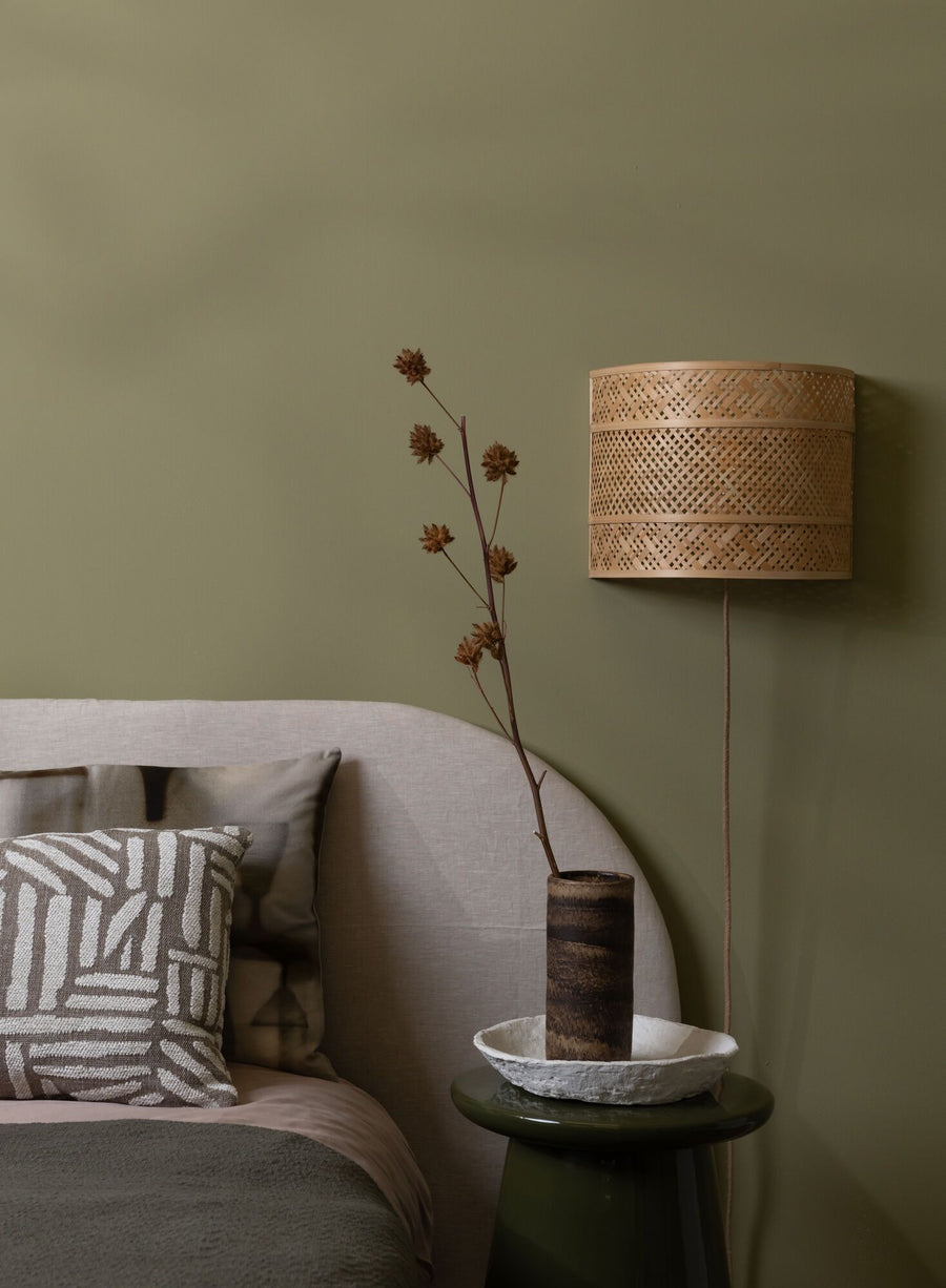 Wandlamp langkawi halfrond naturel