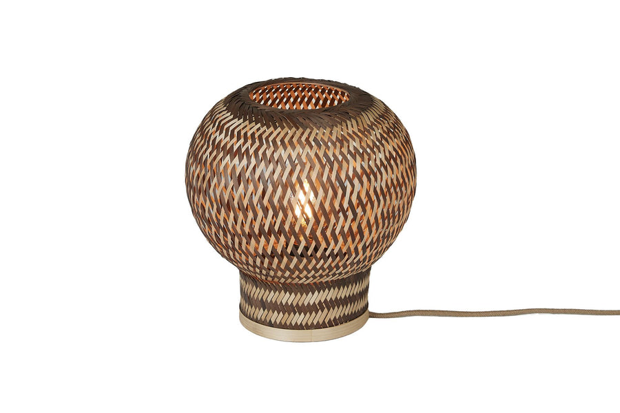 Tafellamp barbados rond ?27cm, nat/br.