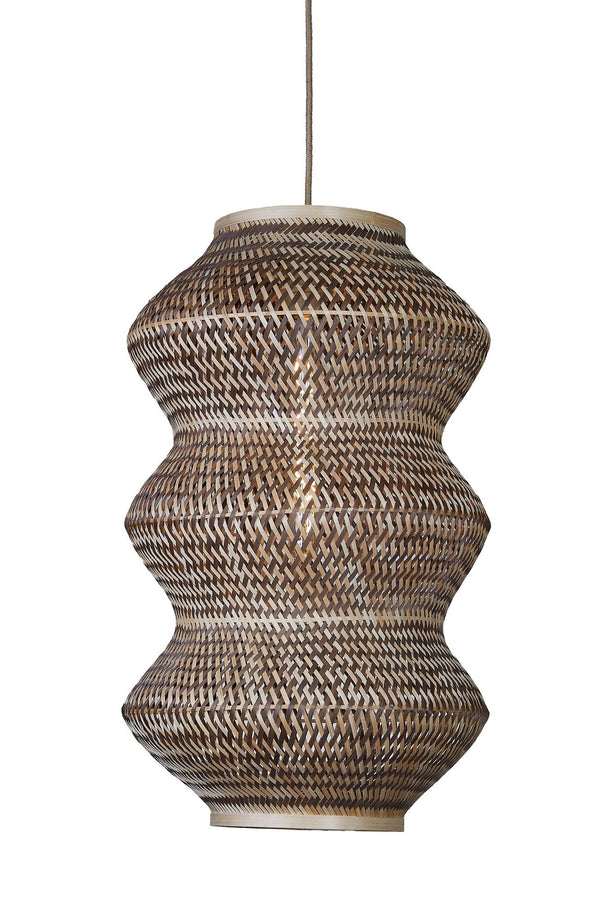 Hanglamp barbados 3-bol nat/br., xl