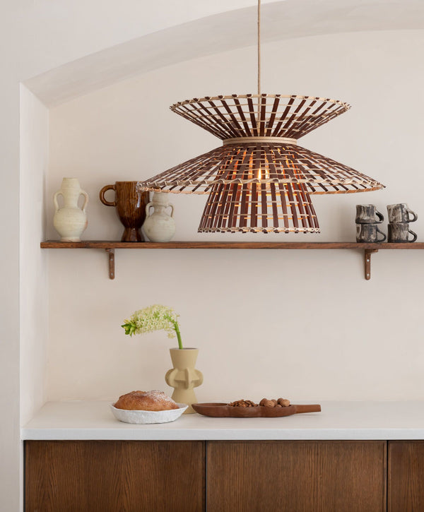 Hanglamp machu picchu ?57cm, nat/bruin