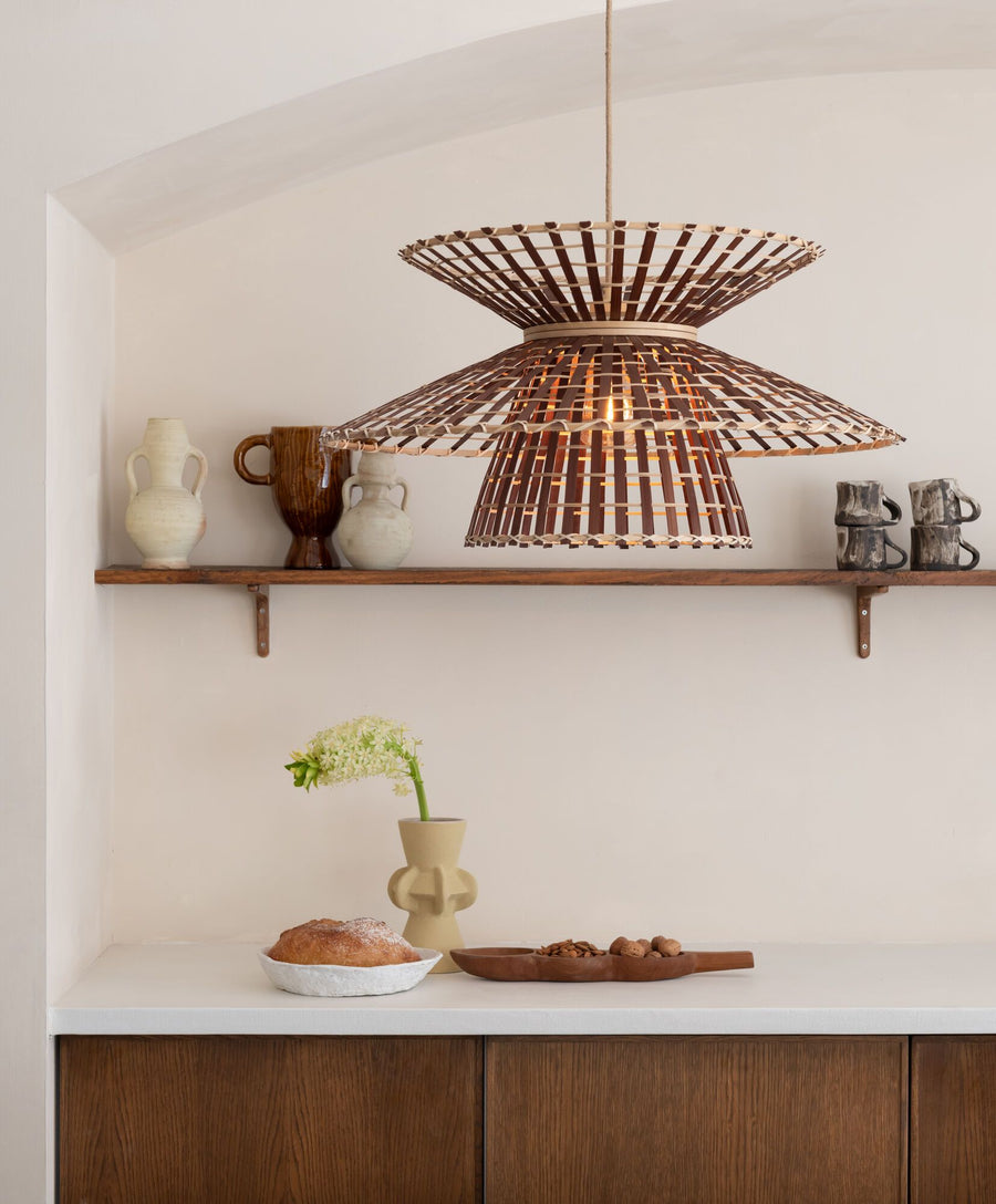Hanglamp machu picchu ?57cm, nat/bruin