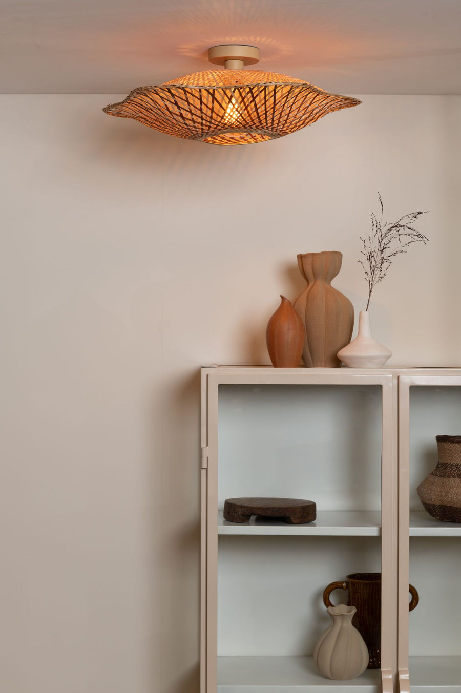 Plafondlamp madura ?60cm nat/br., m