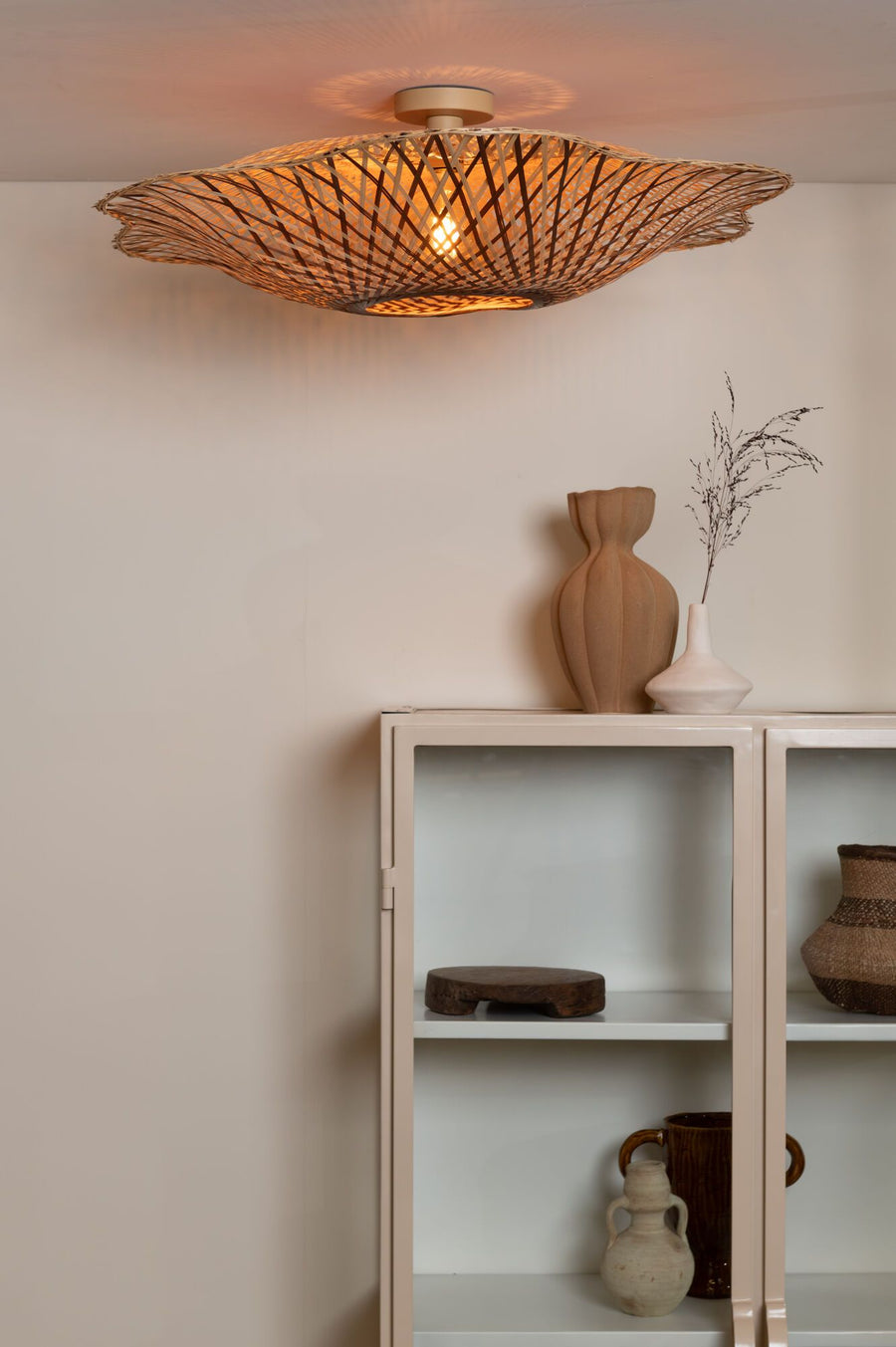 Plafondlamp madura ?87cm nat/br., l
