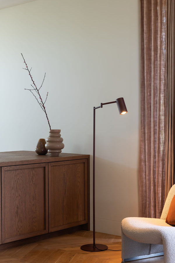 Vloerlamp Bilbao, burgundy