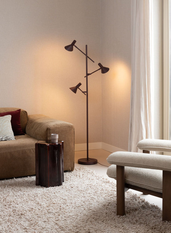 Vloerlamp Izmir, burgundy