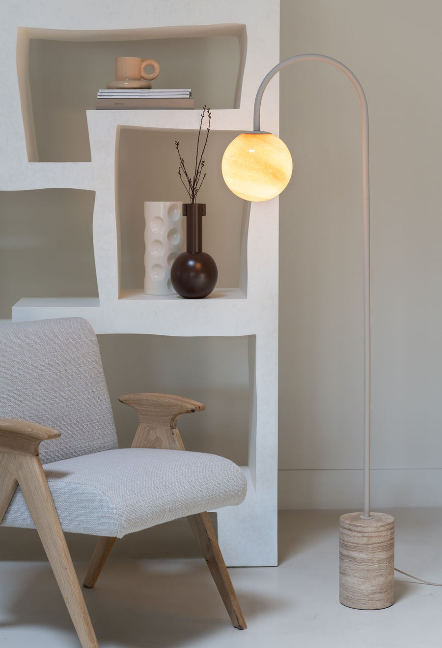 Vloerlamp Tivoli, zand