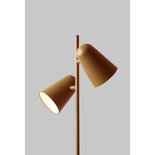 Vloerlamp Salamanca 2-kap, mosterd