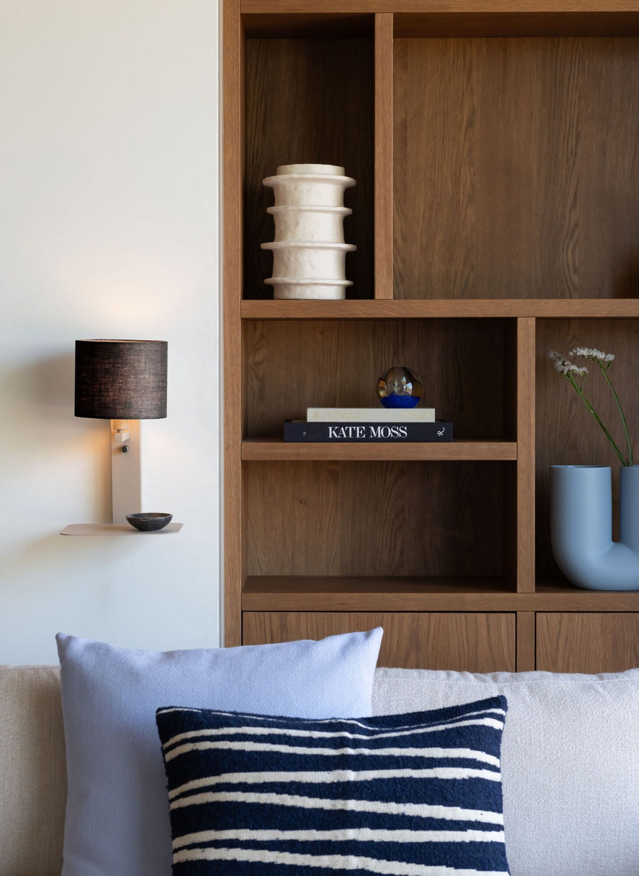 Wandlamp Florence zand/kap 1815 zwart