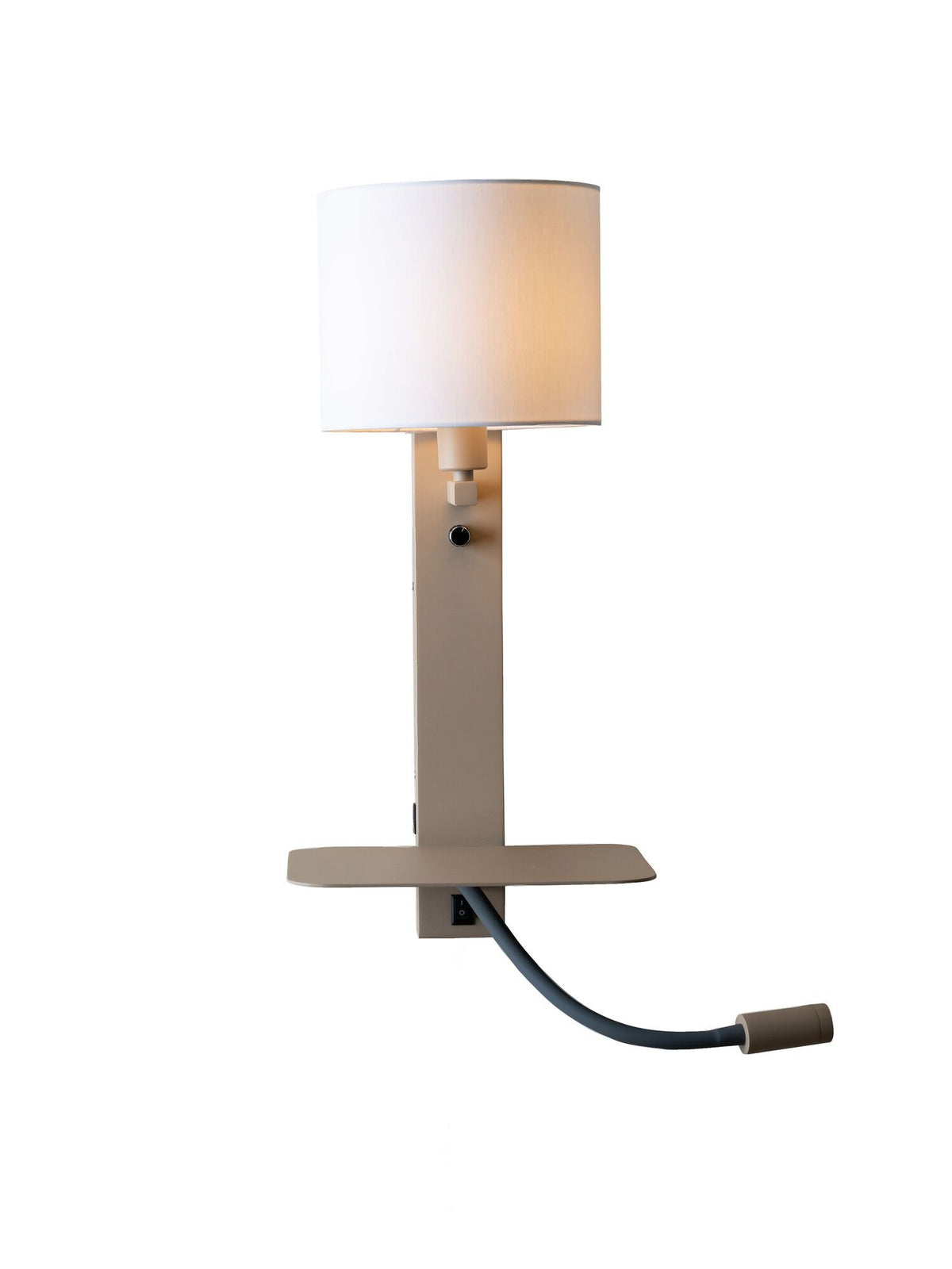 Wandlamp Florence+leeslamp zand/kap 1815 wit