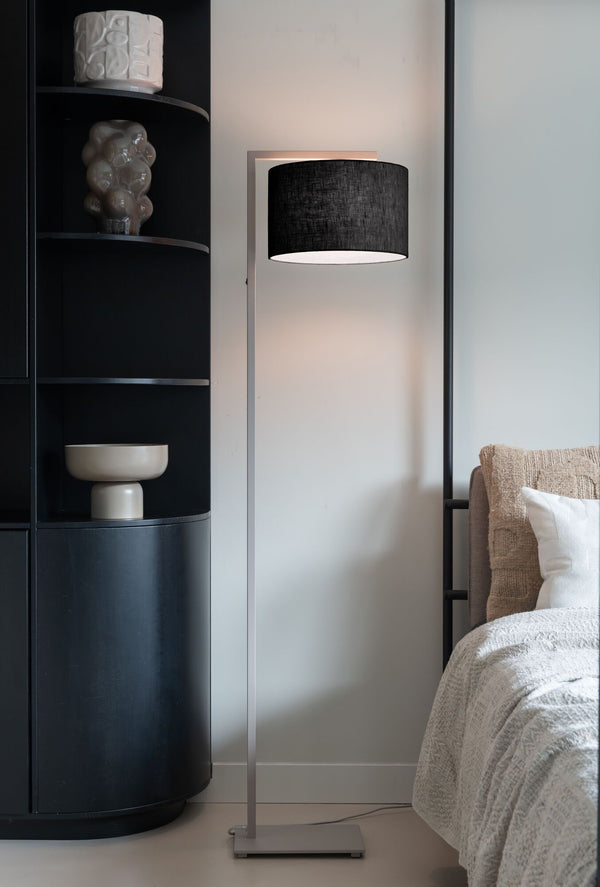 Vloerlamp Boston zand/kap 3220 zwart
