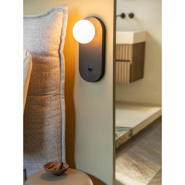 Wandlamp Java zwart bamboe
