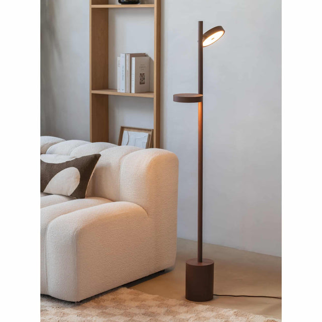 Tafellamp Okinawa bruin met LED