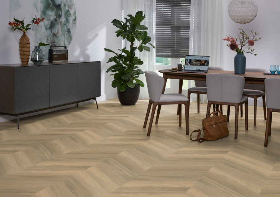 PVC Vichy Dryback Natural á 1,00 m² per pak