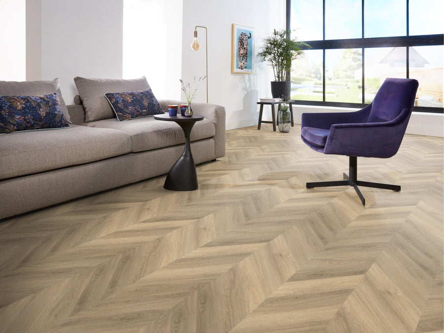 PVC Vichy Dryback Beige á 1,00 m² per pak