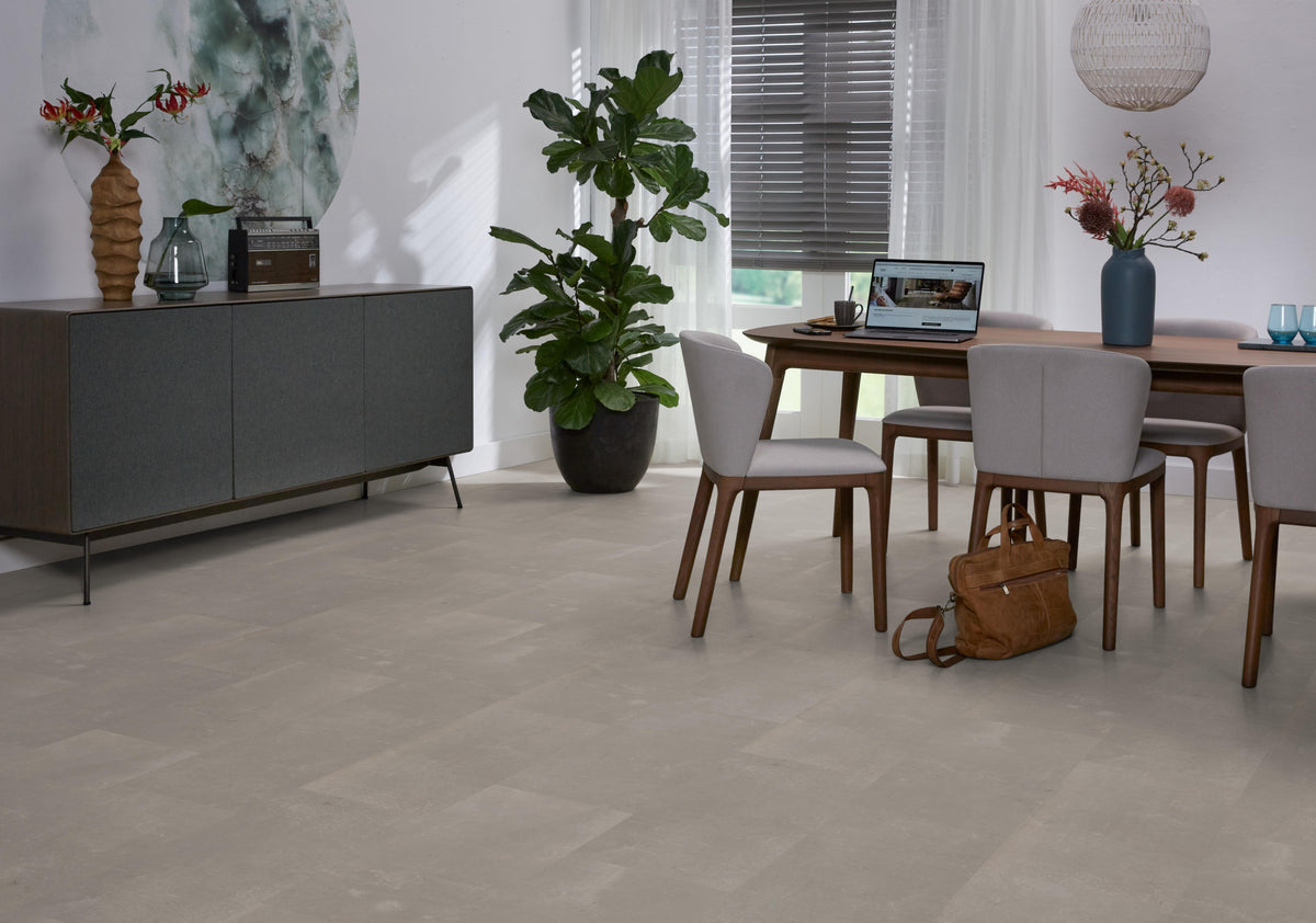 PVC Tours Dryback taupe á 5,20 m² per pak