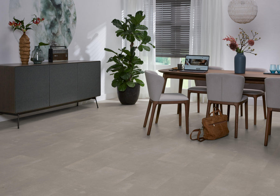 PVC Tours Dryback taupe á 5,20 m² per pak