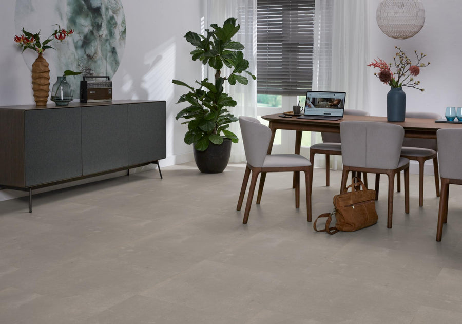 PVC Tours Silent Rigid Click taupe á 1,65 m² per pak
