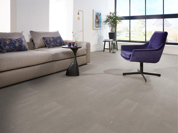 PVC Tours Silent Rigid Click taupe á 1,65 m² per pak