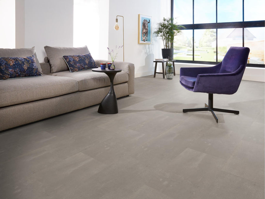 PVC Tours Silent Rigid Click taupe á 1,65 m² per pak