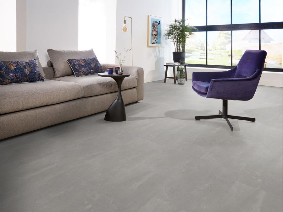 PVC Tours Silent Rigid Click light grey á 1,65 m² per pak