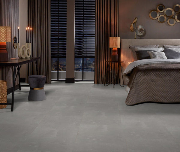 PVC Tours Silent Rigid Click light grey á 1,65 m² per pak
