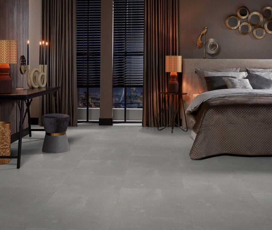 PVC Tours Silent Rigid Click light grey á 1,65 m² per pak