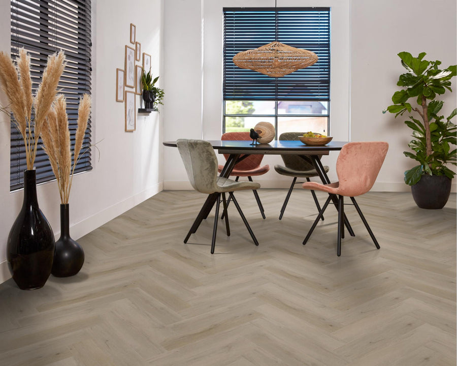 PVC Vernon Visgraat Dryback Light oak á 1,90 m² per pak