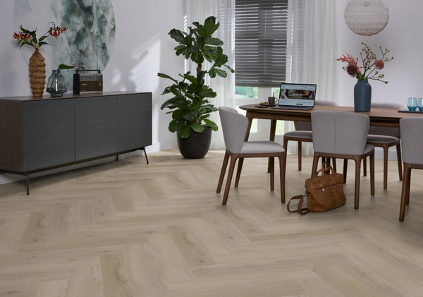 PVC Vernon Visgraat Silent Rigid Click Light oak á 1,71 m² per pak