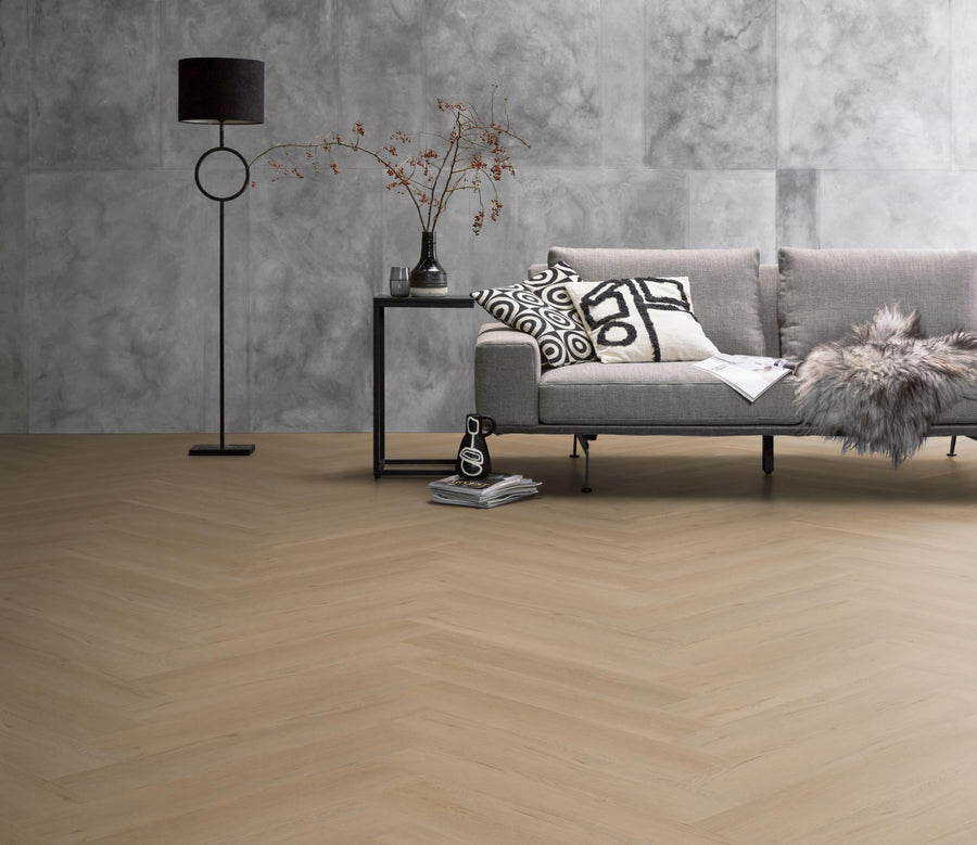 PVC Vernon Visgraat Silent Rigid Click Beige á 1,71 m² per pak