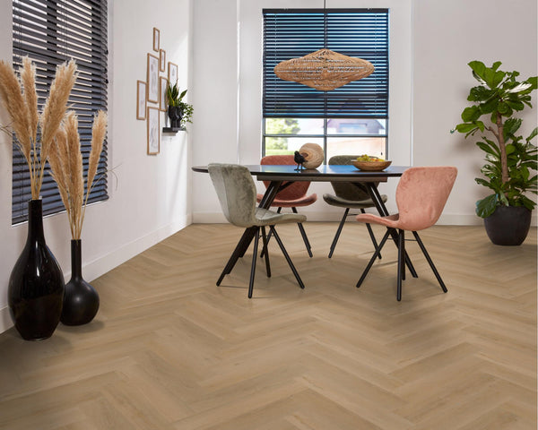 PVC Vernon Visgraat Silent Rigid Click Warm oak á 1,71 m² per pak