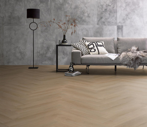 PVC Bordeaux Visgraat Dryback Natural oak á 1,87 m² per pak