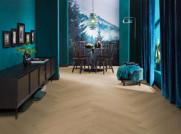 PVC Bordeaux Visgraat Dryback Light oak á 1,87 m² per pak