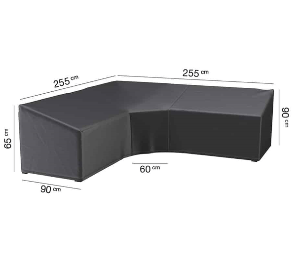 Lounge cover L/Trapeze 255x255x90xH65/90 HB